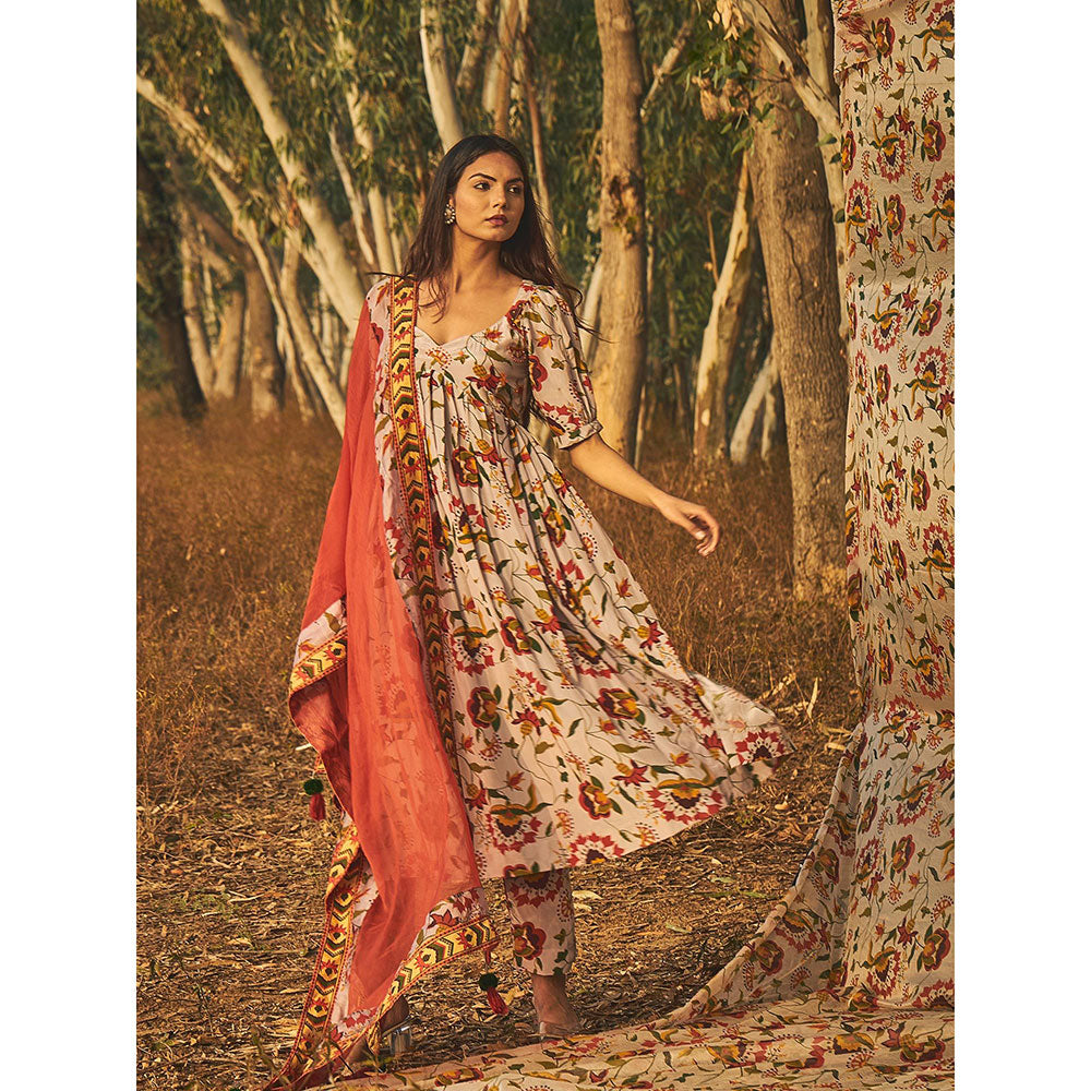 Baise Gaba Grey Gulmohar (Set Of 2)