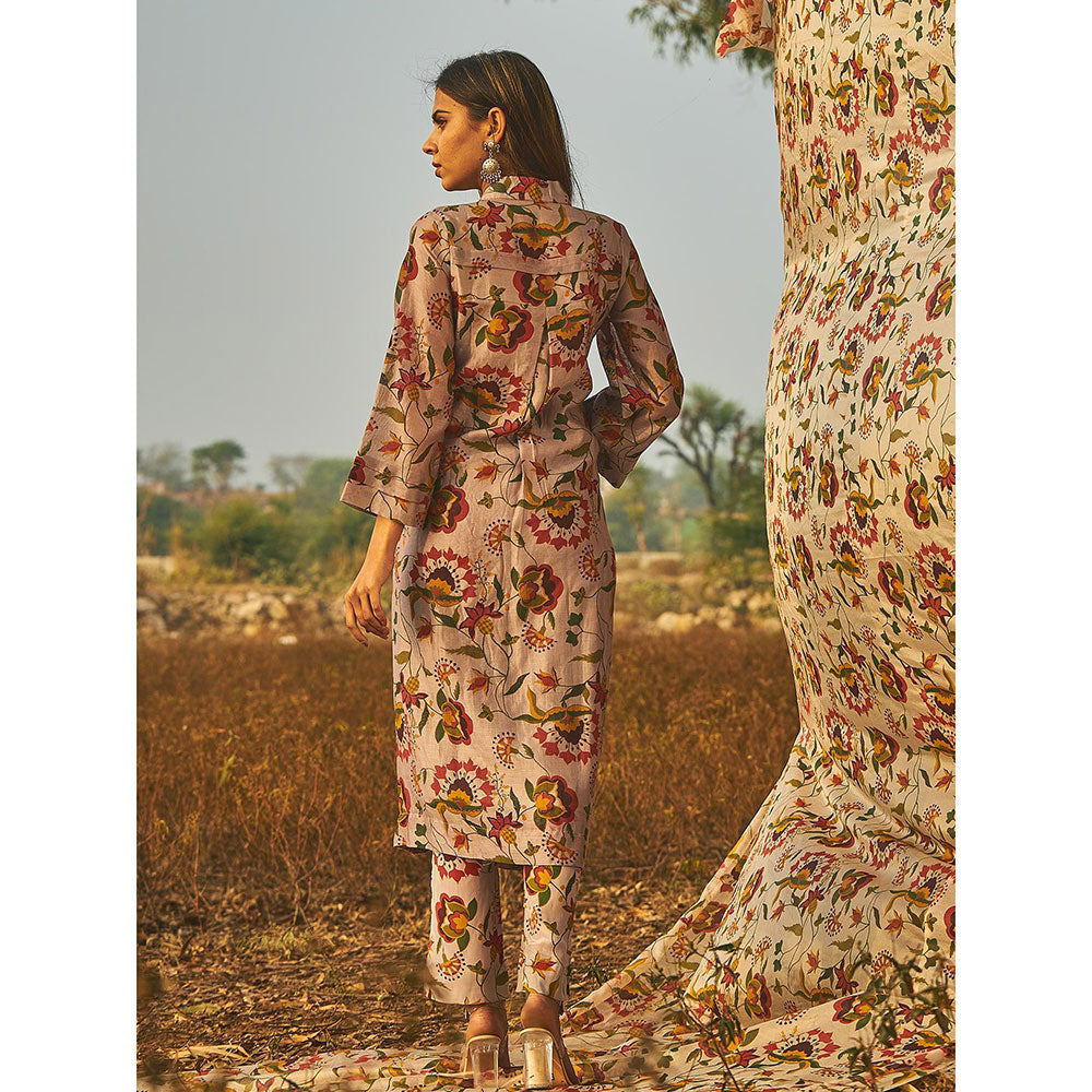 Baise Gaba Grey Siroi Lily Kurta (Set Of 3)