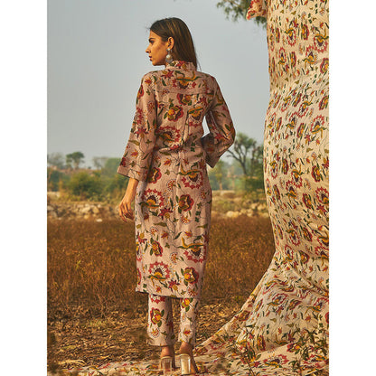 Baise Gaba Grey Siroi Lily Kurta (Set Of 3)