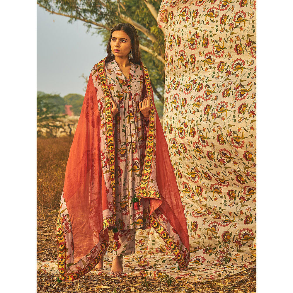 Baise Gaba Grey Siroi Lily Kurta (Set Of 3)