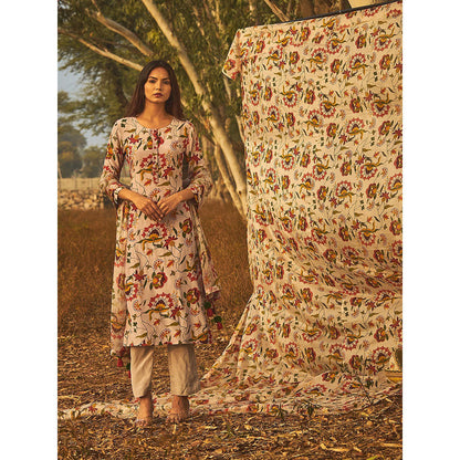 Baise Gaba Grey Jasmine Kurta