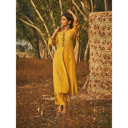 Baise Gaba Yellow Sambac Kurta