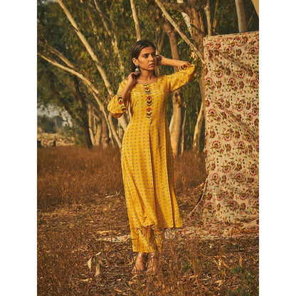 Baise Gaba Yellow Sambac Kurta
