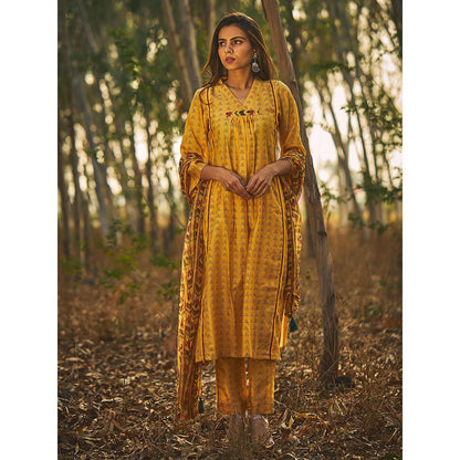 Baise Gaba Yellow Glory Kurta