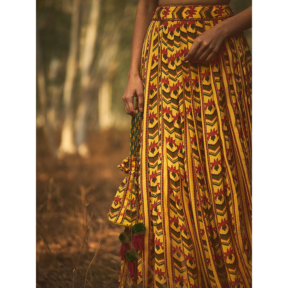 Baise Gaba Yellow Striped Blouse