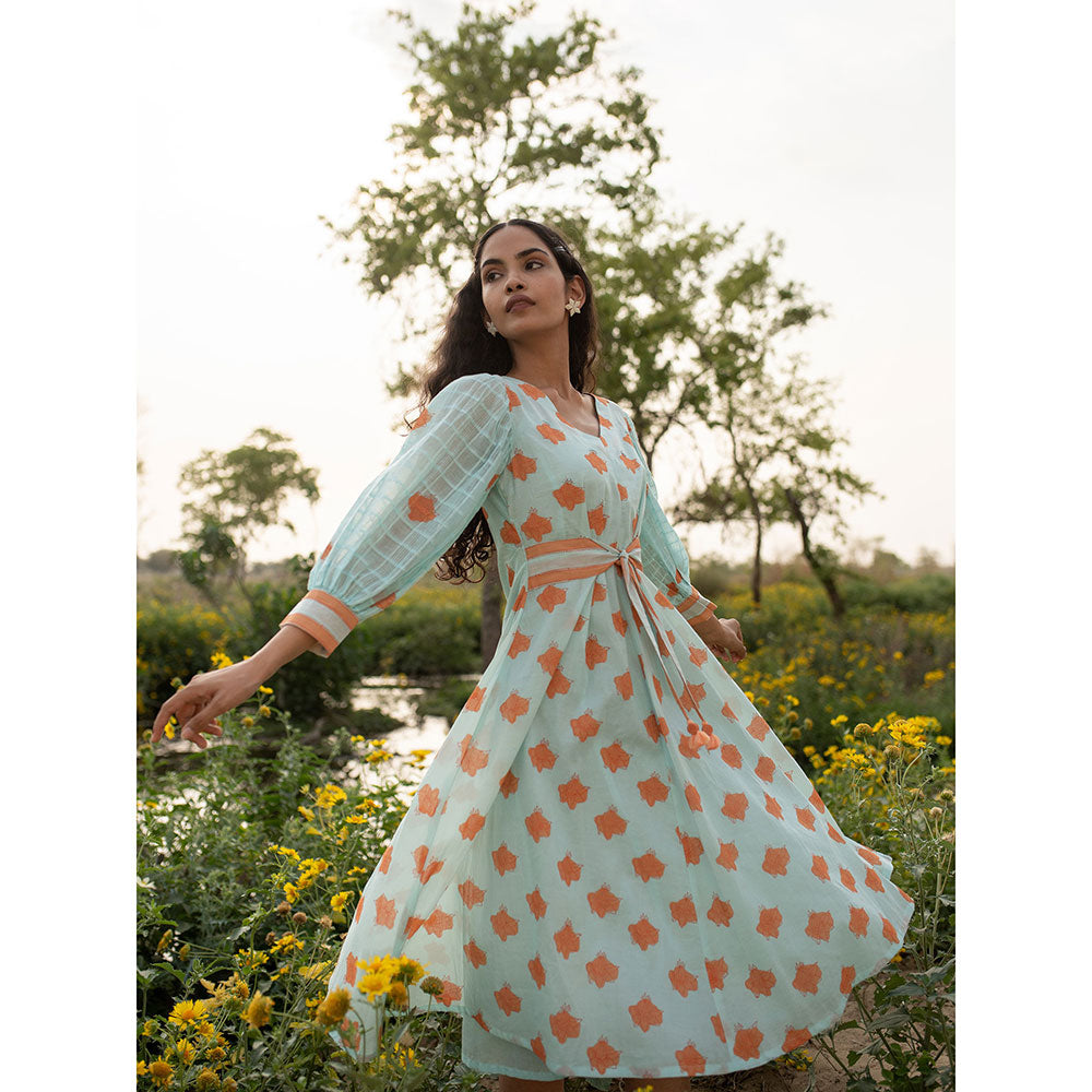 Baise Gaba Blue Falconet Dress With Inner