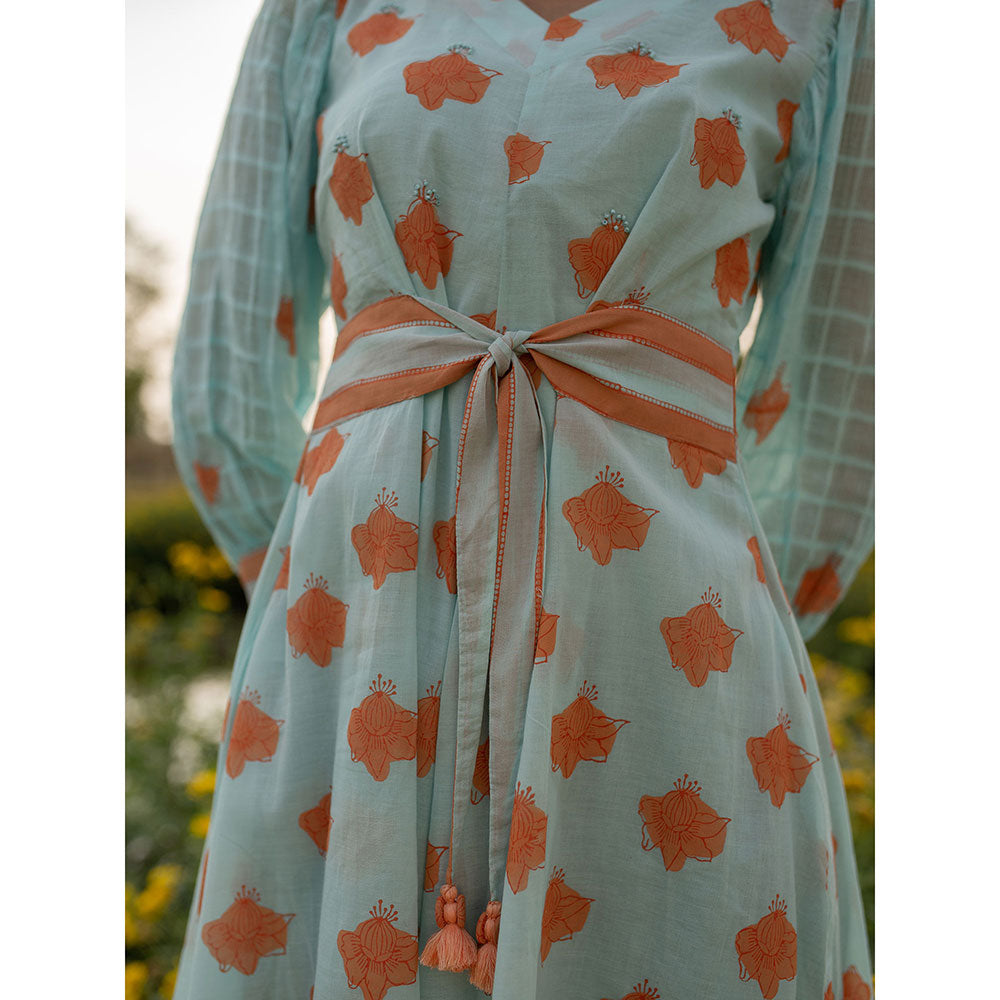 Baise Gaba Blue Falconet Dress With Inner