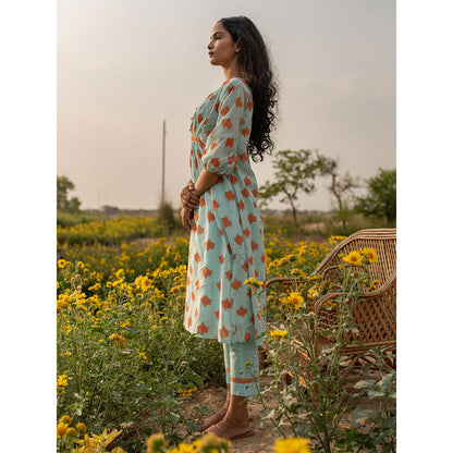 Baise Gaba Blue Daffodilly Kurta
