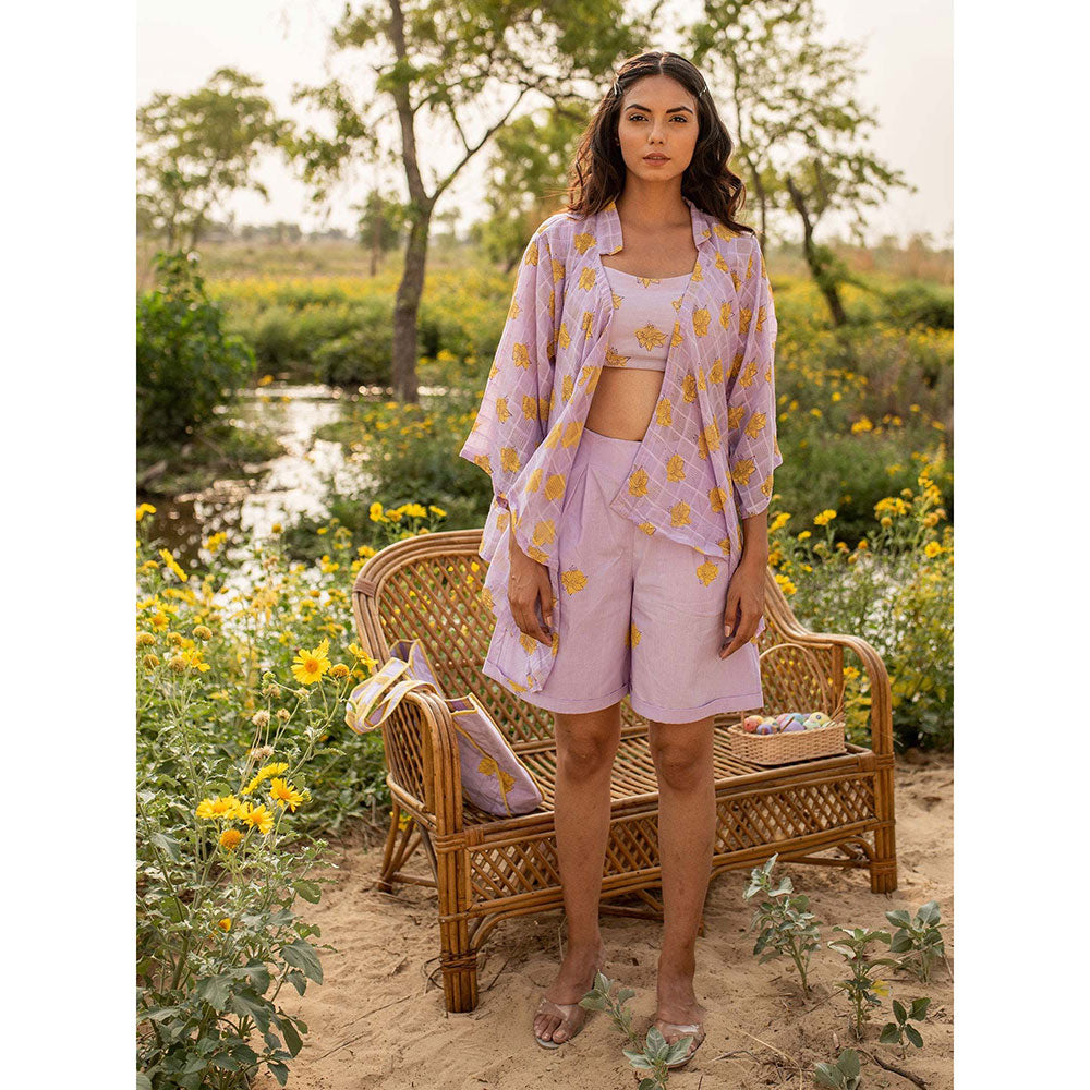 Baise Gaba Lavender Poppy Shorts