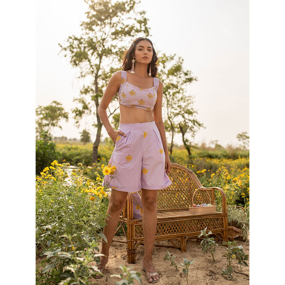 Baise Gaba Lavender Poppy Shorts
