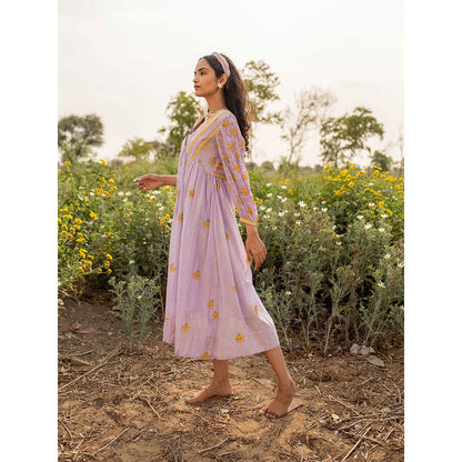 Baise Gaba Lavender Bloomer Dress With Inner