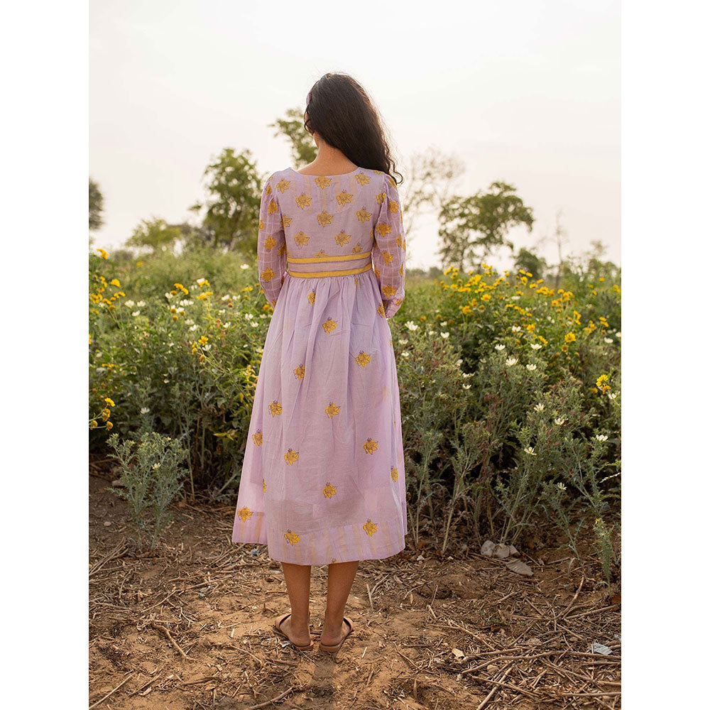 Baise Gaba Lavender Bloomer Dress With Inner