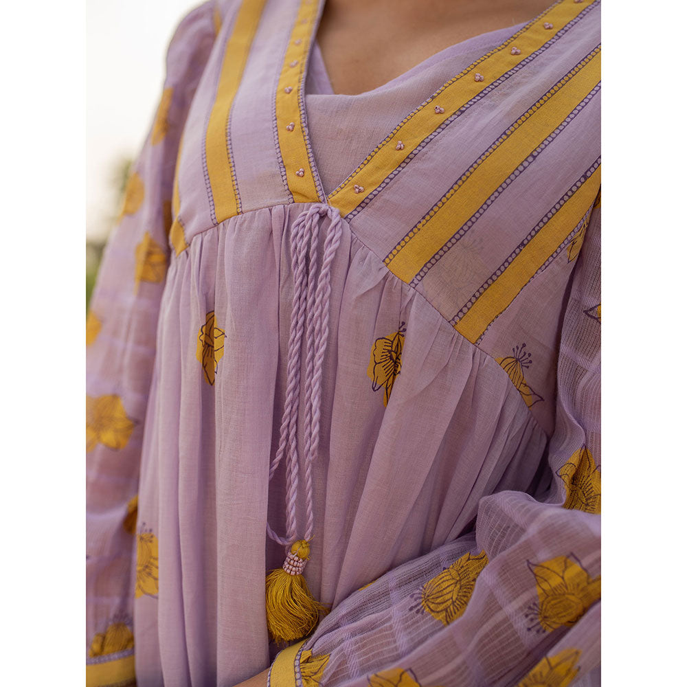 Baise Gaba Lavender Bloomer Dress With Inner