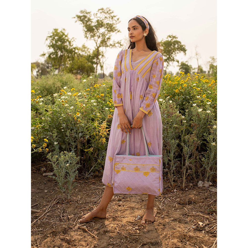 Baise Gaba Lavender Bloomer Dress With Inner