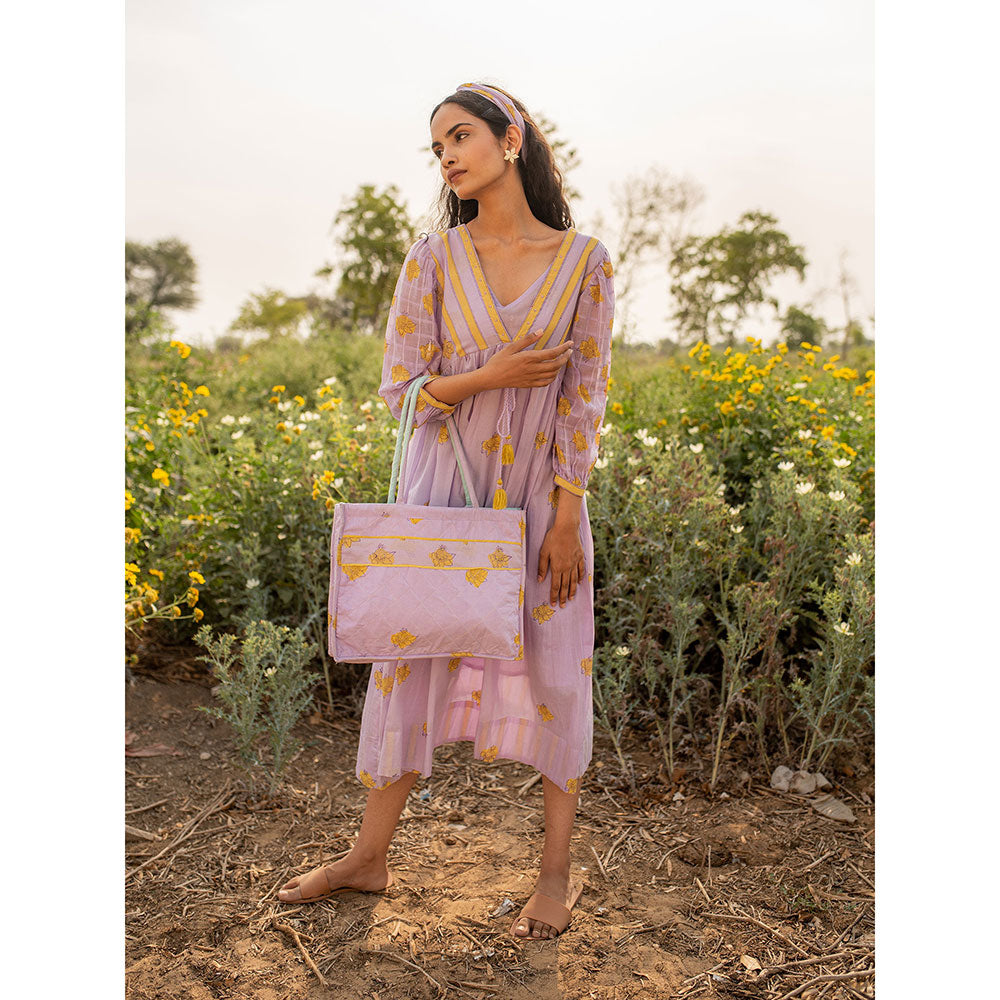 Baise Gaba Lavender Bloomer Dress With Inner