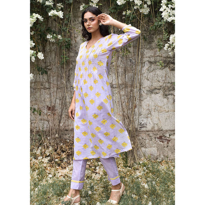 Baise Gaba Lavender Dijon Kurta