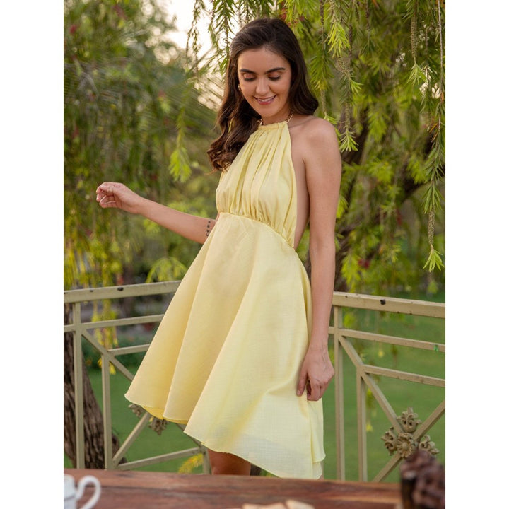 B'Infinite Sunshine Yellow Silk Dress