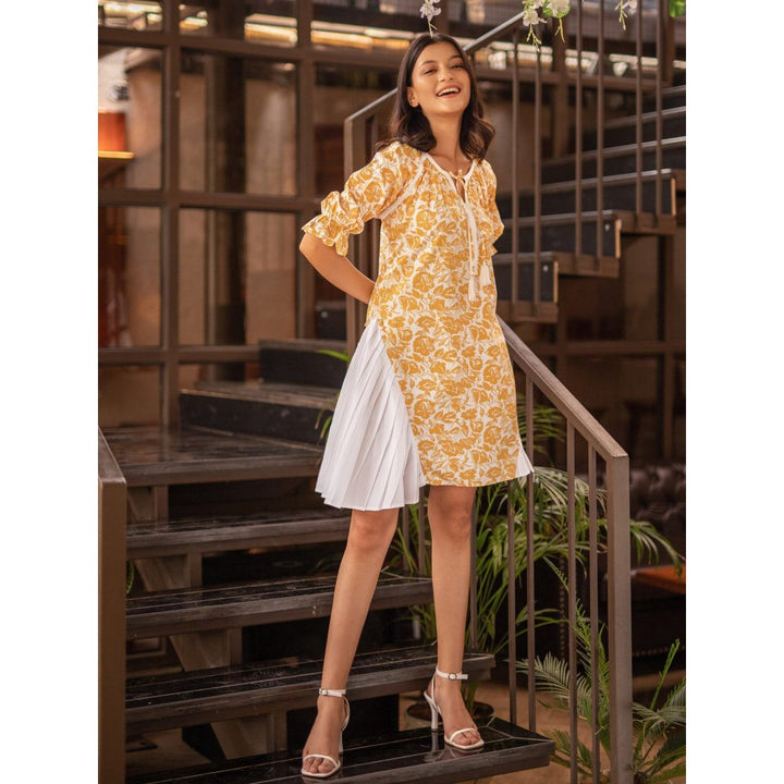 B'Infinite Sunshine Mustard Comfort Dress