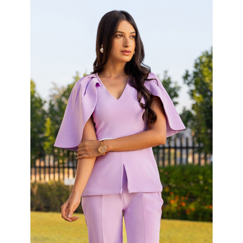 B'Infinite Lilac Top with Detachable Pearl Belt (Set of 2)