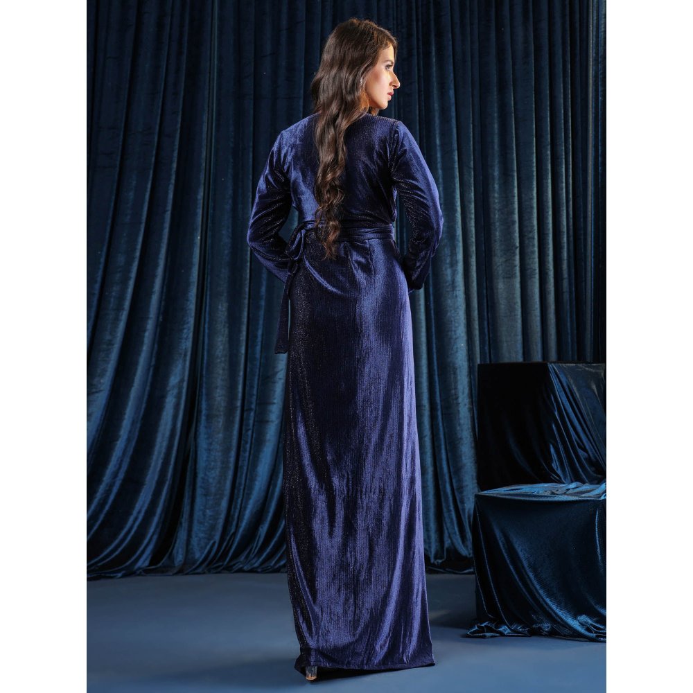 B'Infinite Sapphire Velvet Allure Gown