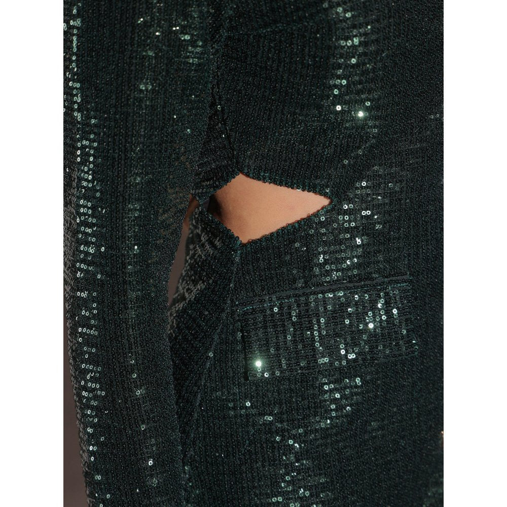 B'Infinite Emerald Dazzling Green Blazer and Trouser (Set of 2)