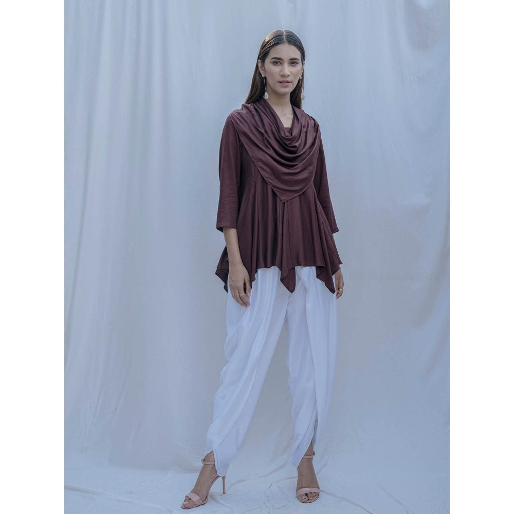 Bohame Brown Dream Cowl Top