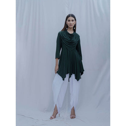 Bohame Bottle Green Dream Cowl Top