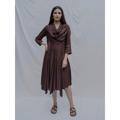 Bohame Brown Dream Cowl Dress