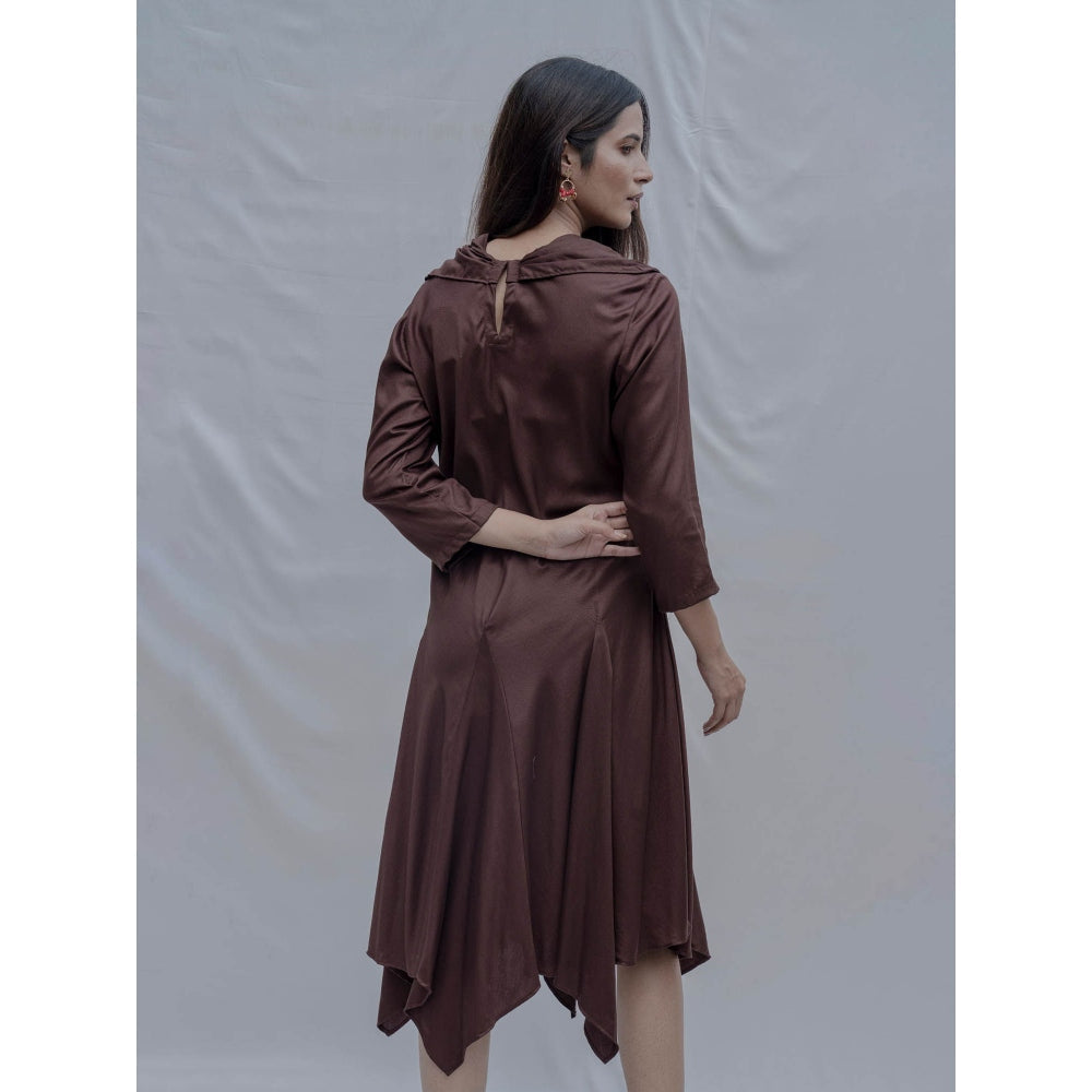 Bohame Brown Dream Cowl Dress