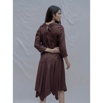 Bohame Brown Dream Cowl Dress