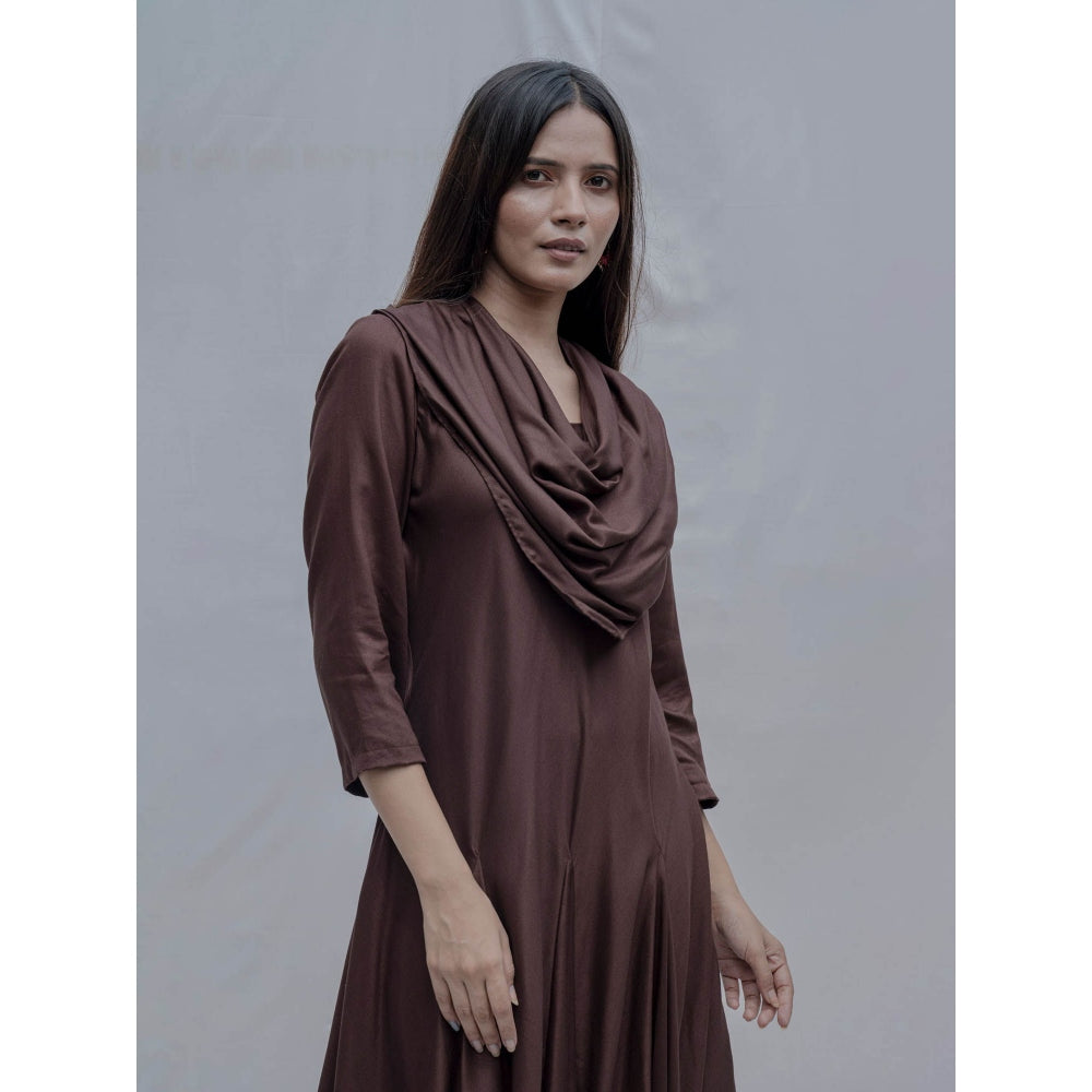 Bohame Brown Dream Cowl Dress