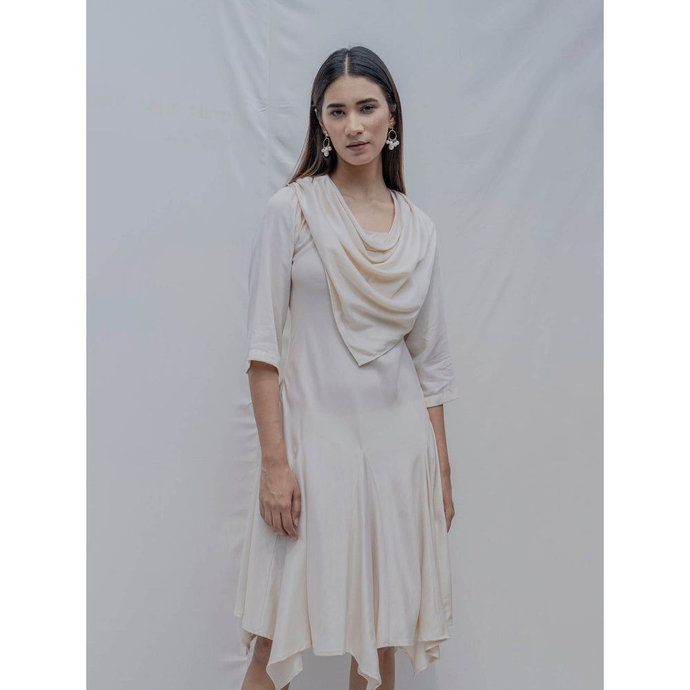 Bohame Off-White Dream Cowl Dress