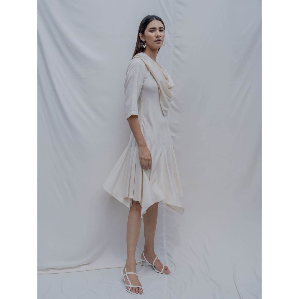 Bohame Off-White Dream Cowl Dress