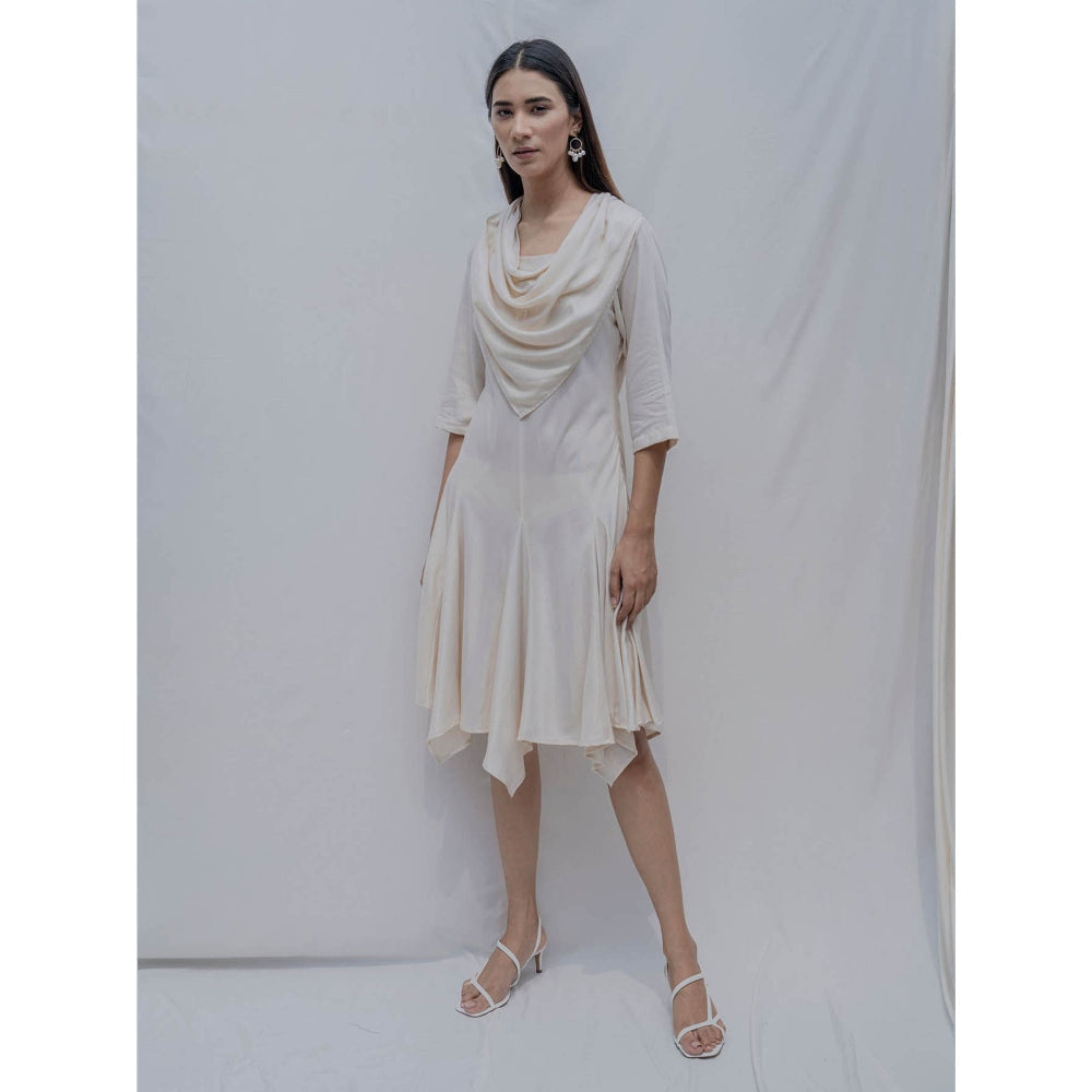 Bohame Off-White Dream Cowl Dress