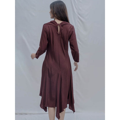 Bohame Maroon Dream Cowl Dress