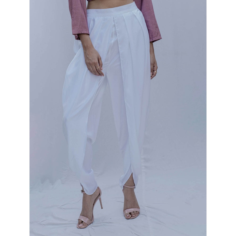 Bohame White Hiva Tulip Dhoti Pants