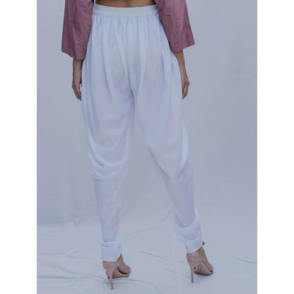 Bohame White Hiva Tulip Dhoti Pants