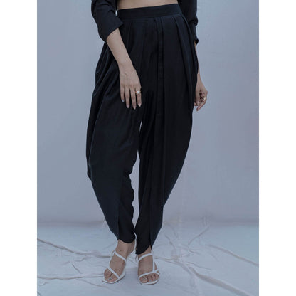 Bohame Black Hiva Tulip Dhoti Pants