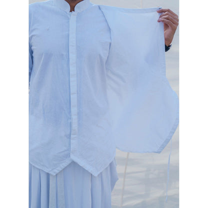 Bohame White & Divine Cotton Kurta With Pajama (Set of 2)