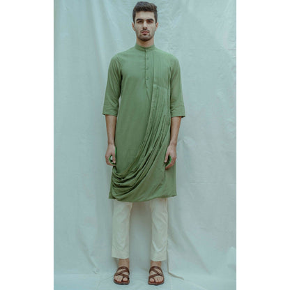 Bohame Cowl Kurta With Pajama (Set of 2)