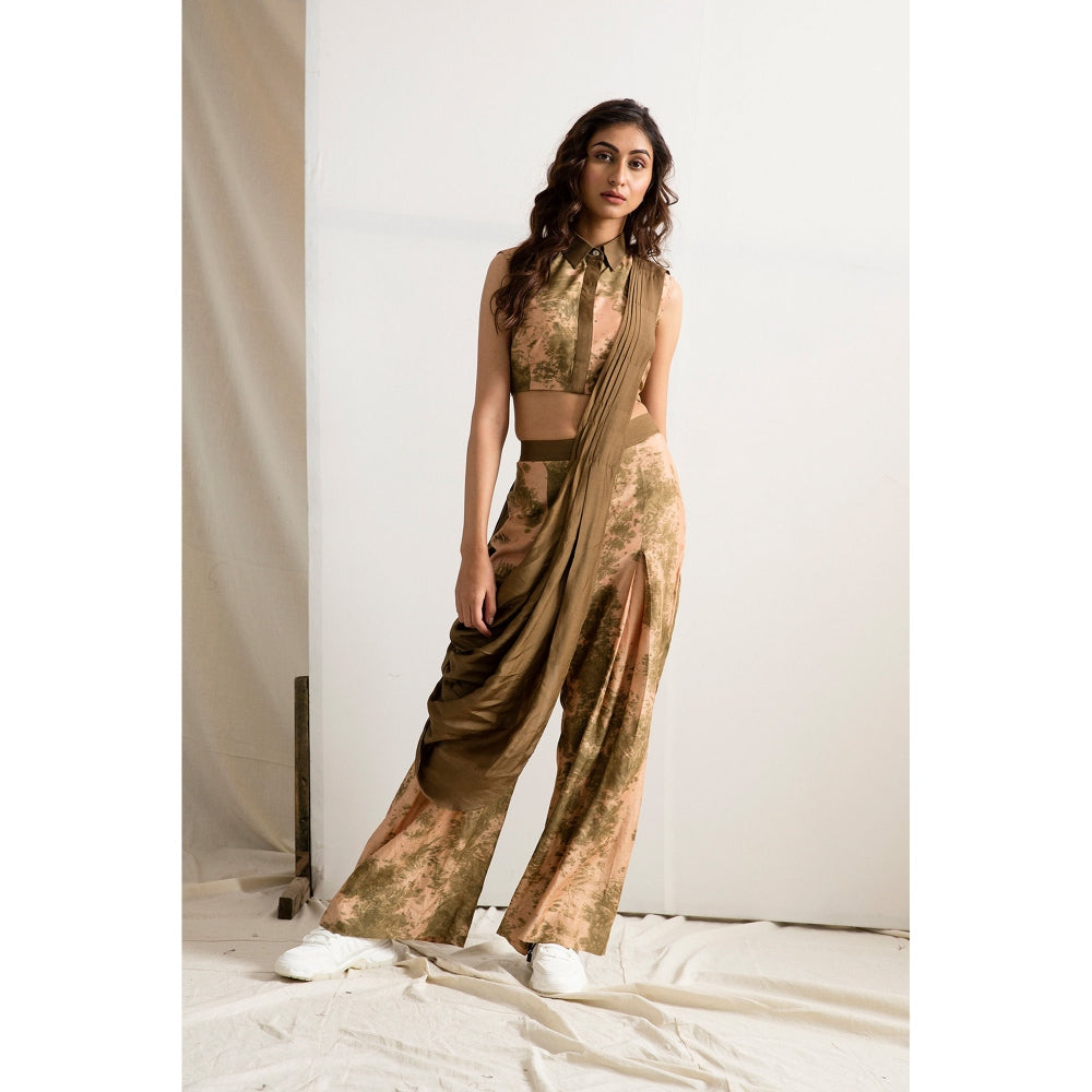 Bohame Frida Saree With Stitched Blouse