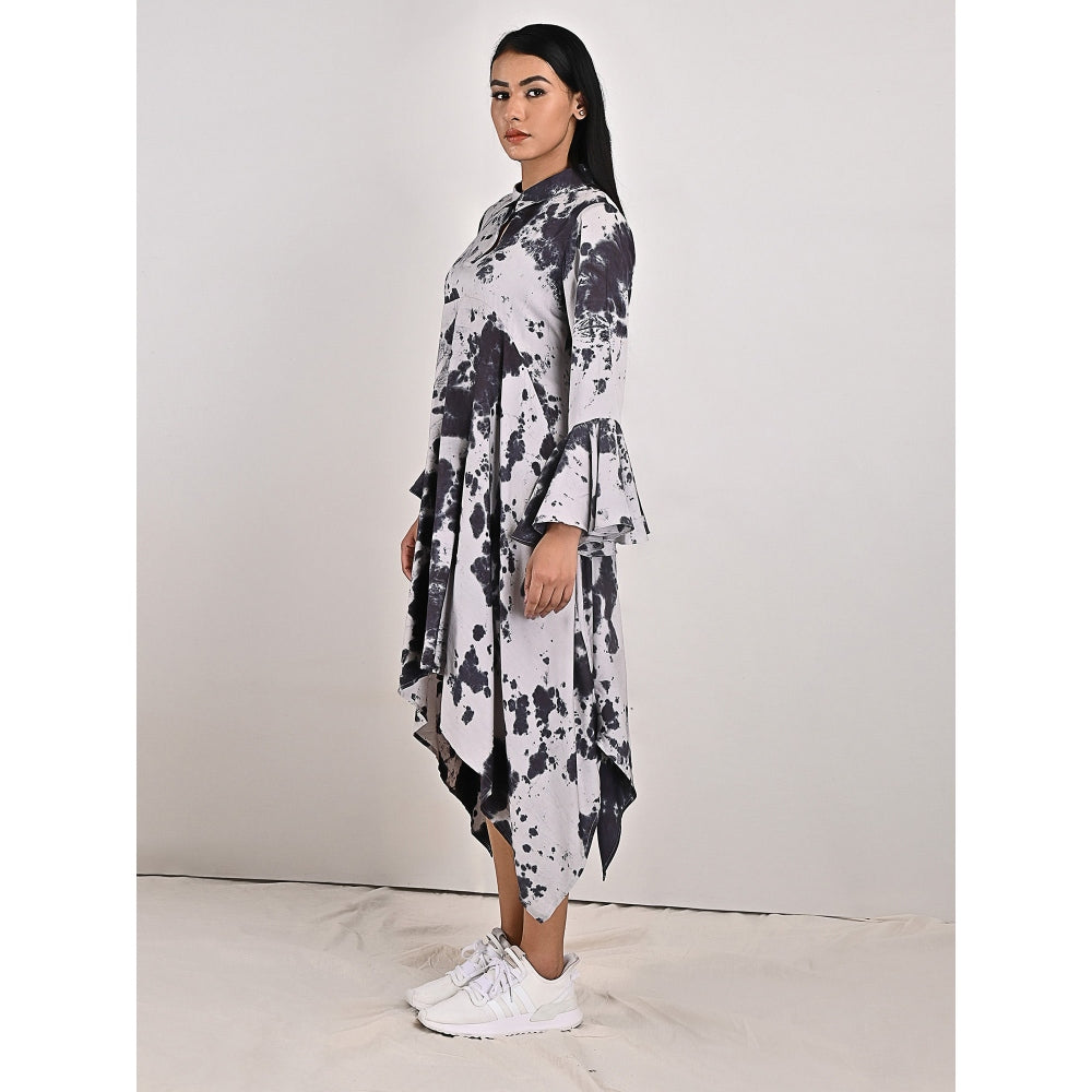Bohame Ivy Light Grey Long Shirt Dress