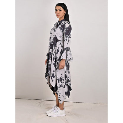 Bohame Ivy Light Grey Long Shirt Dress