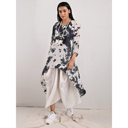 Bohame Erin High-Low Cowl Boho Dress with Neckpiece (Set of 2)