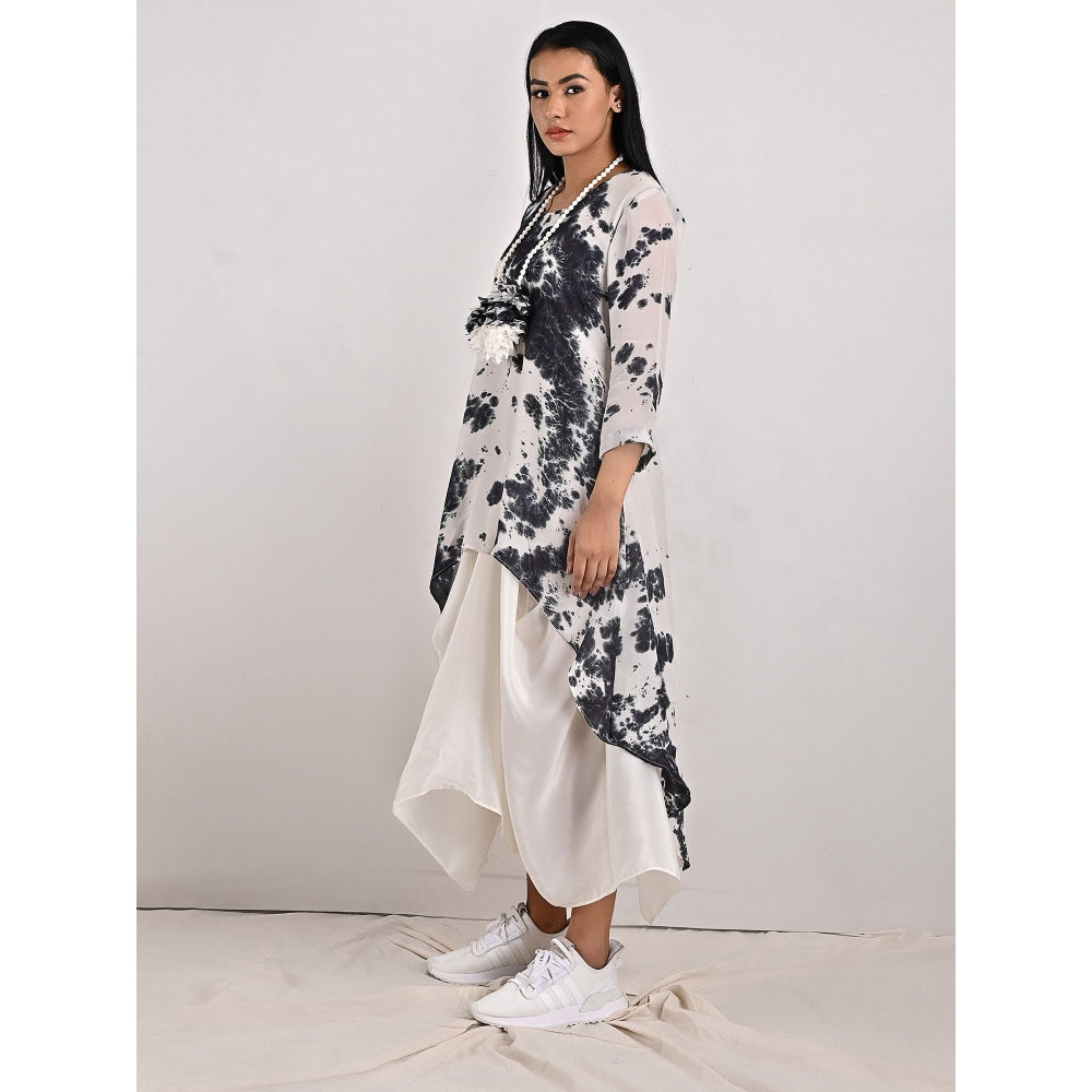 Bohame Erin High-Low Cowl Boho Dress with Neckpiece (Set of 2)