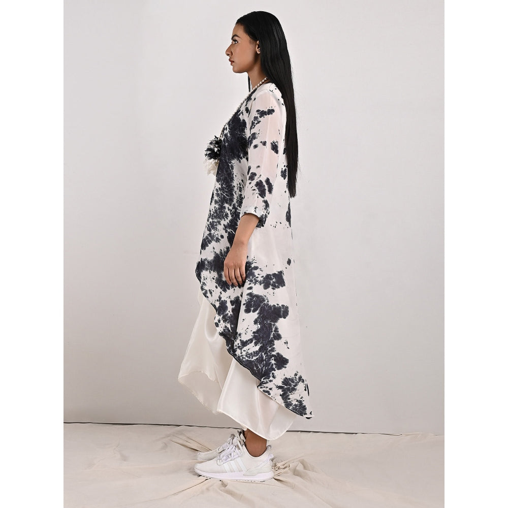 Bohame Erin High-Low Cowl Boho Dress with Neckpiece (Set of 2)