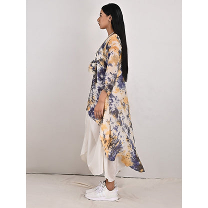 Bohame Aria High-Low Cowl Boho Dress with Neckpiece (Set of 2)