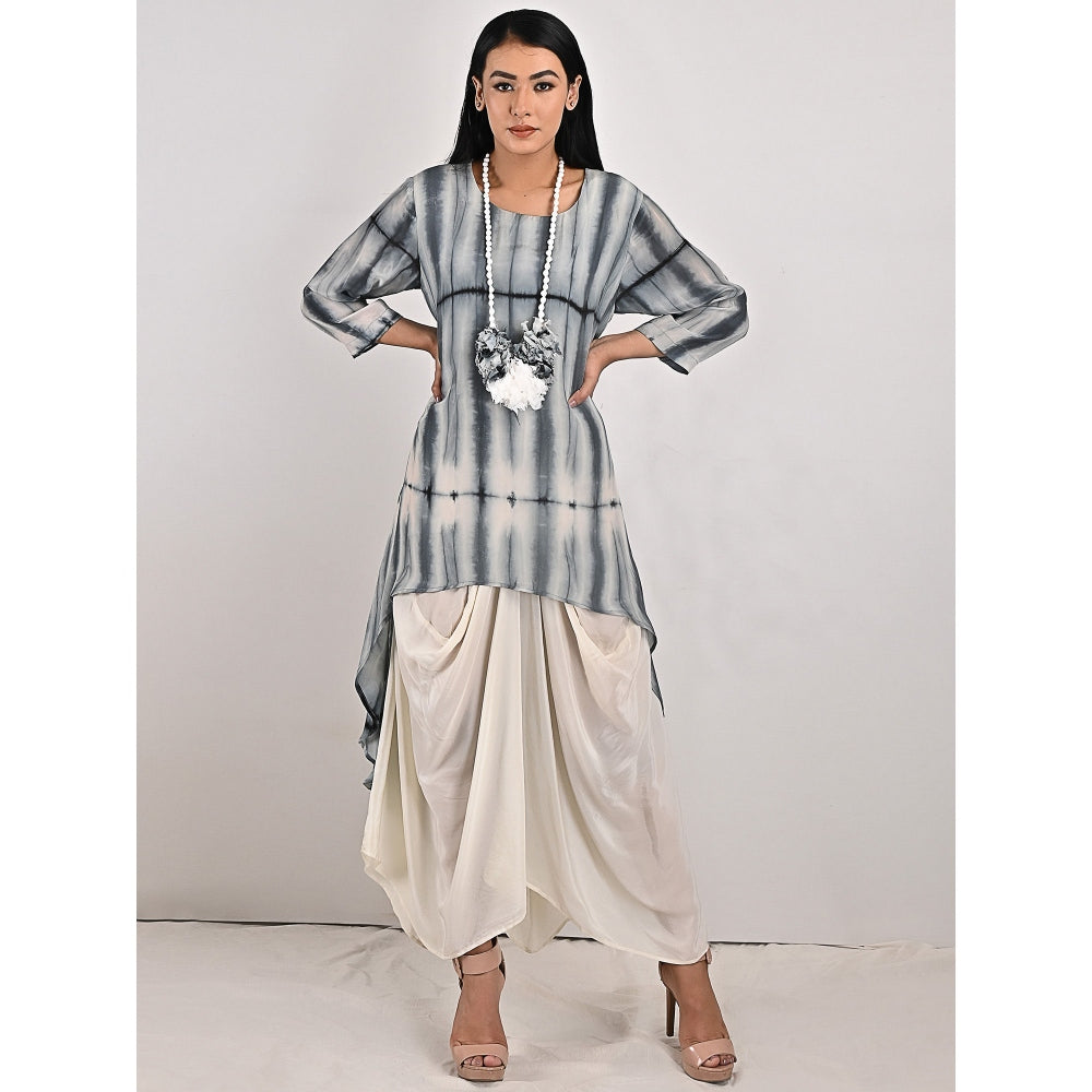 Bohame Amelia High-Low Cowl Boho Dress with Neckpiece (Set of 2)
