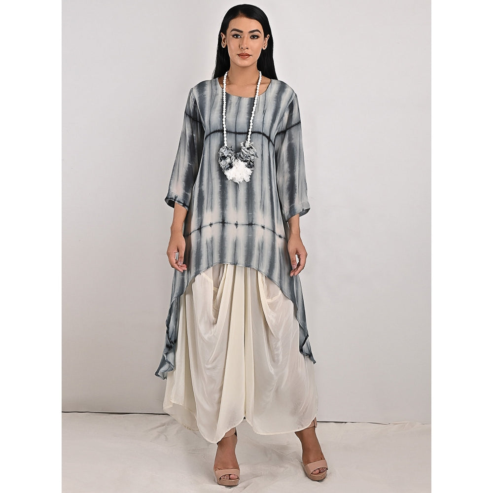Bohame Amelia High-Low Cowl Boho Dress with Neckpiece (Set of 2)