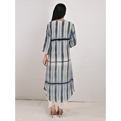 Bohame Amelia High-Low Cowl Boho Dress with Neckpiece (Set of 2)